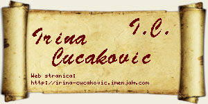 Irina Čučaković vizit kartica